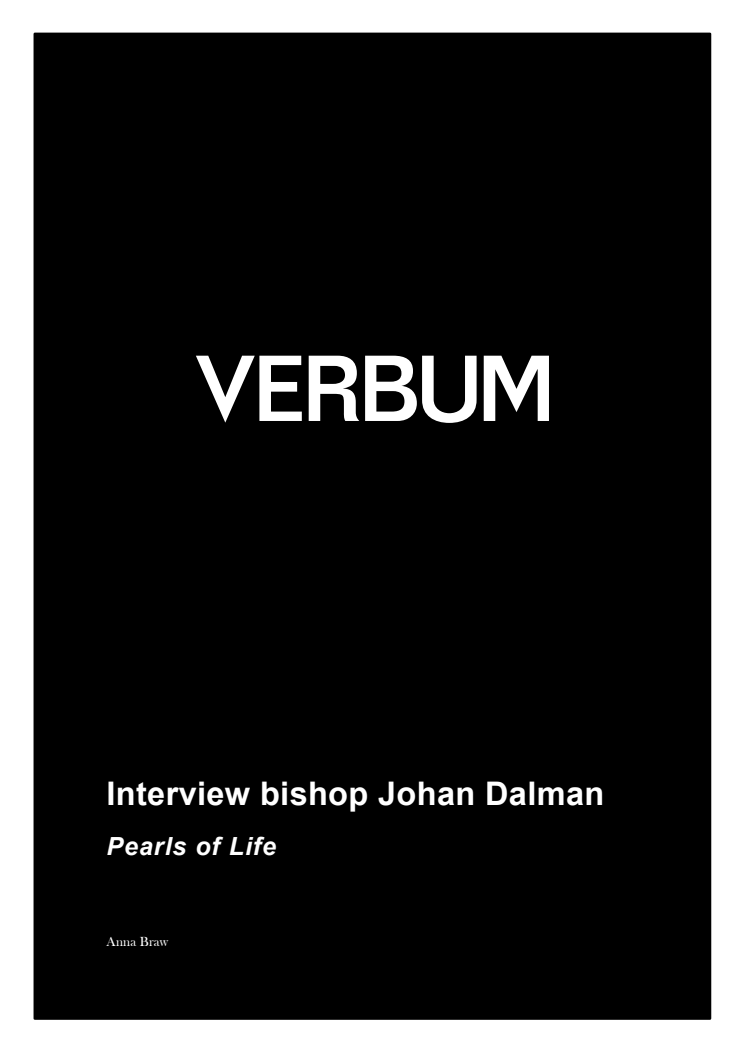 Interview bishop Johan Dalman 