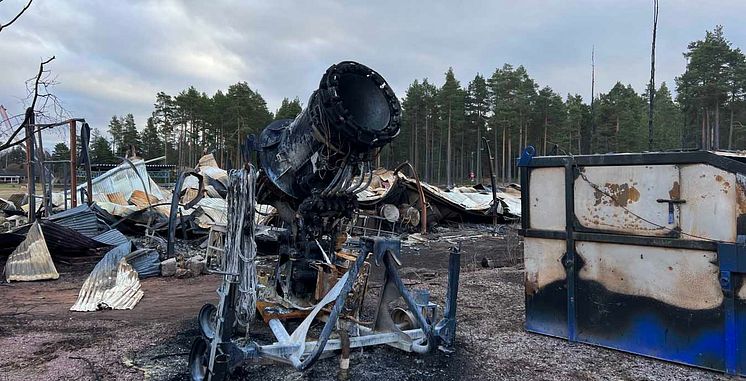 Branden i Vasaloppets centralförråd 2022