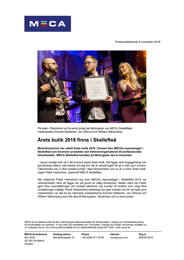 Årets butik 2018 finns i Skellefteå
