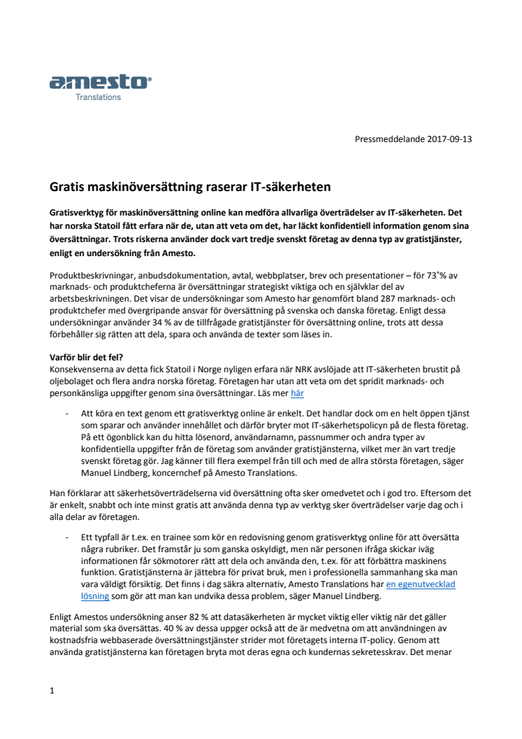 Gratis maskinöversättning raserar IT-säkerheten
