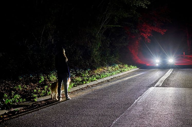 A Ford olyan fényszórót fejleszt, ami a sötétben külön megvilágítja az embereket és állatokat