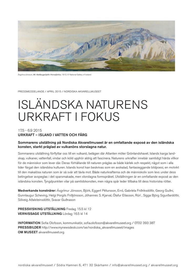 Isländska naturens urkraft i fokus