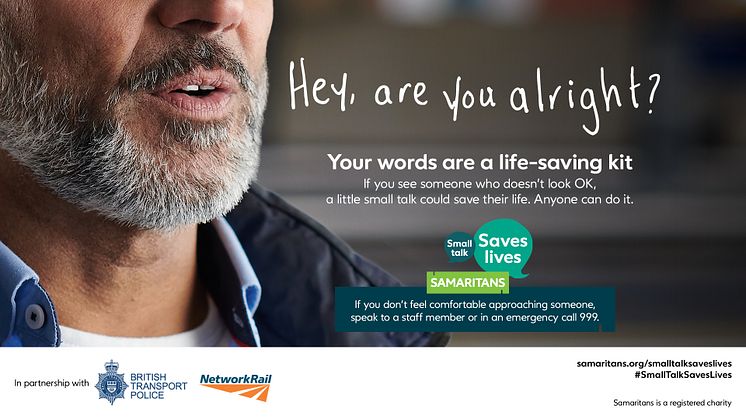 Your words are a life-saving kit say Southern, Thameslink, Great Northern and Network Rail in support of Samaritans’ Small Talk Saves Lives campaign