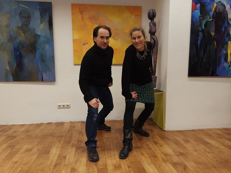 Tanzpädagoge und Choreograph Preslav Matchev mit der Künsterlin Rosa Treß