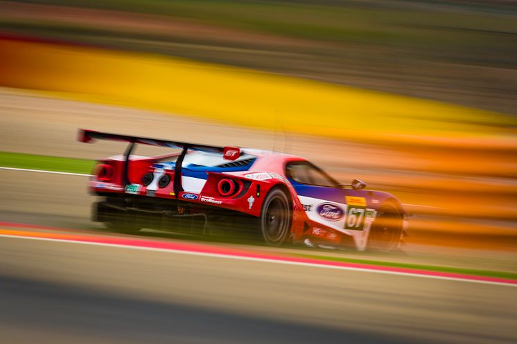 Ford GT in action during pre season testing