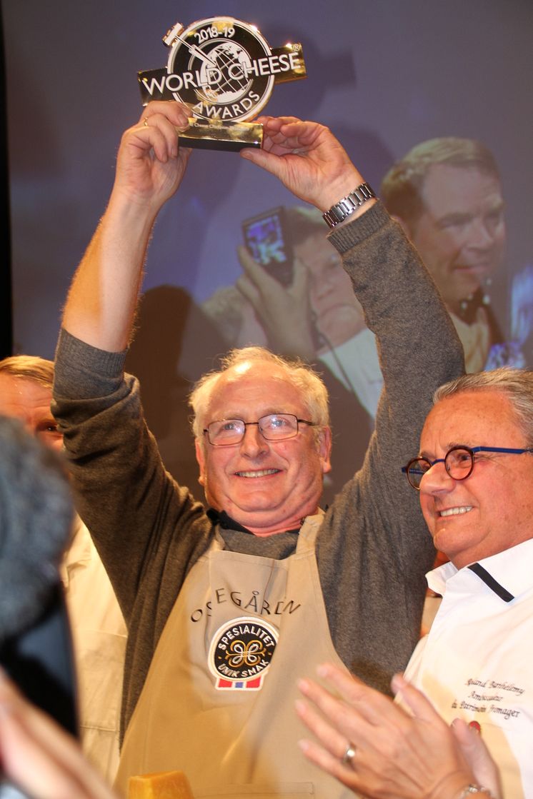 A happy Jørn Hafslund at the World Cheese Awards 2018-19