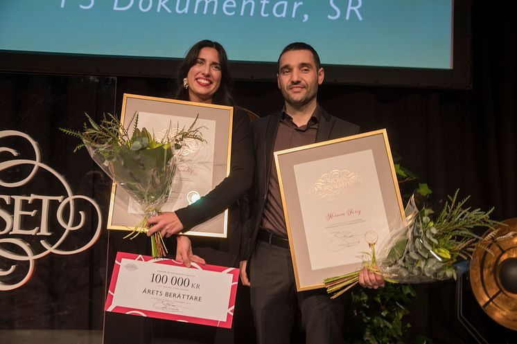 Vinnare i kategorin Årets berättare: Rosa Fernandez & Karwan Faraj