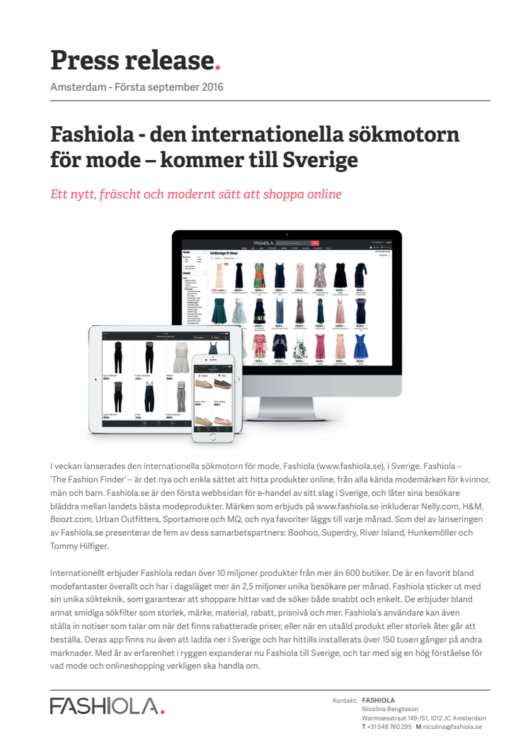 Den internationella sökmotorn för mode kommer till Sverige