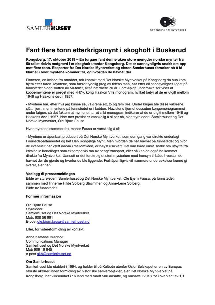 Fant flere tonn etterkrigsmynt i skogholt i Buskerud