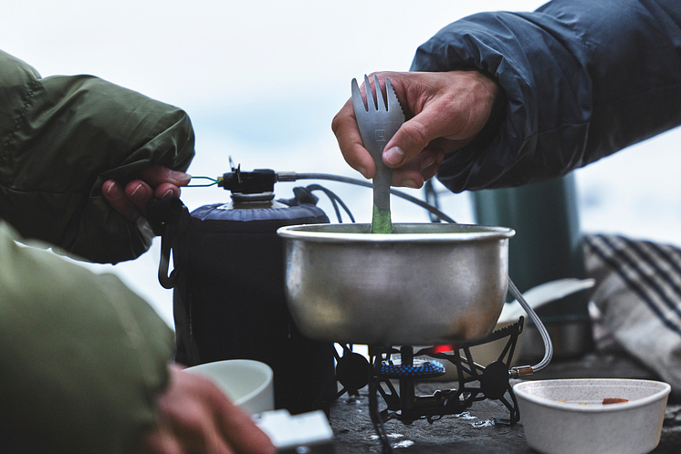 Cooking with Titanium Spork