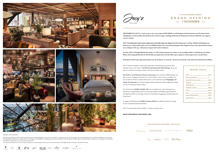 Jacy'z Hotel & Resort - Press one pager SV