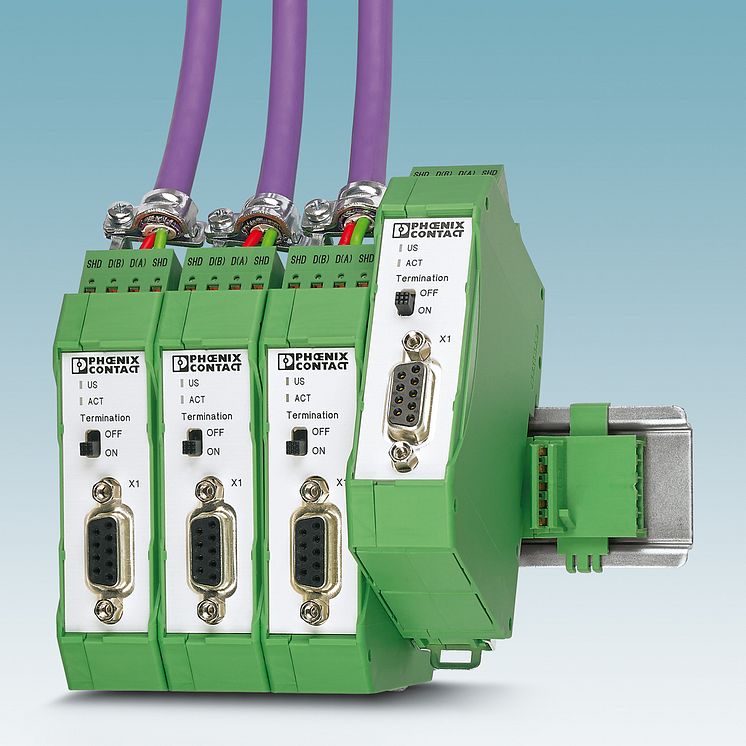 Active PROFIBUS termination resistor