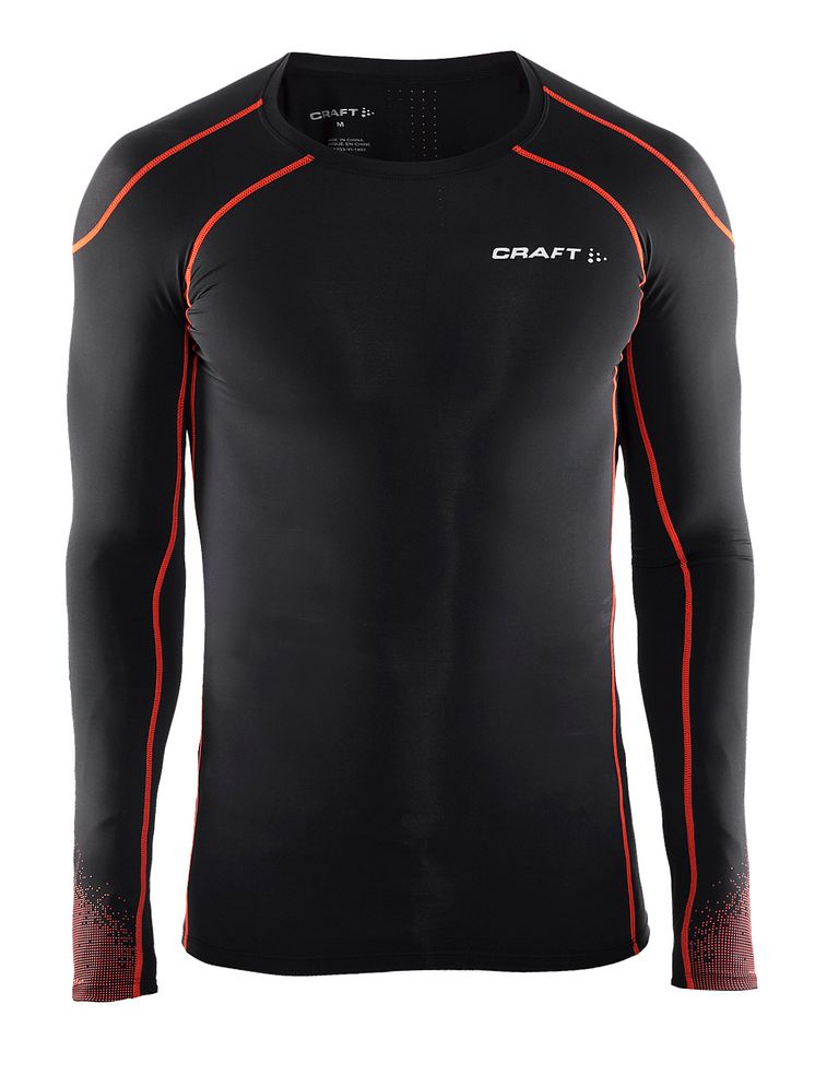 Delta Compression long sleeve för herr i färgen black/heat