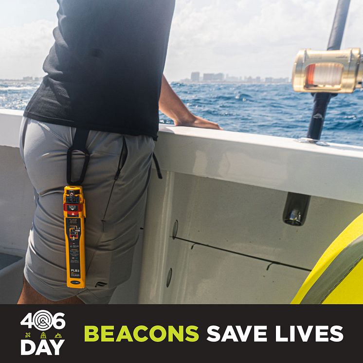 Ocean Signal - 406Day raises awareness about 406 MHz beacons, like the Ocean Signal rescueME PLB3 (person)