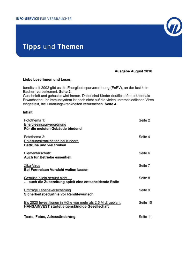 Tipps und Themen 8-2016