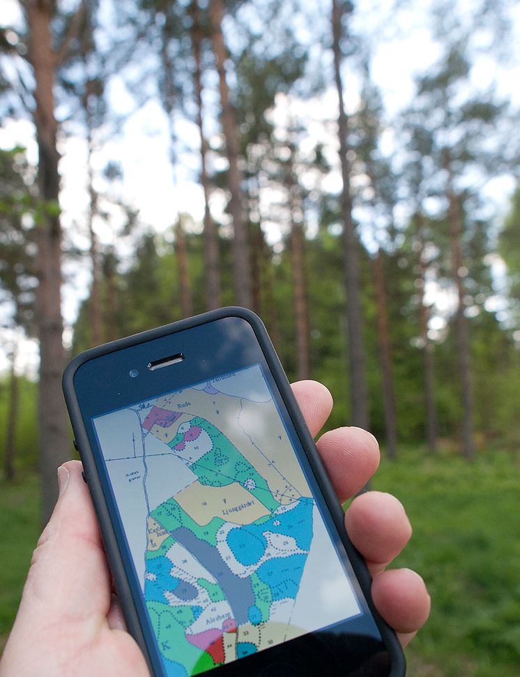 Skogskarta i mobilen
