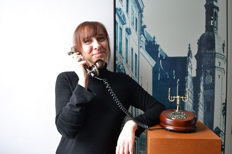 Annemarie Riemer als Vermittlerin im Stadtgeschichtlichen Museum Leipzig 