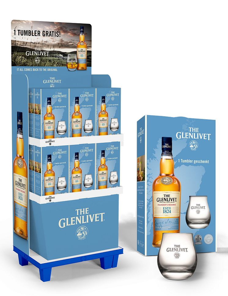 The Glenlivet mit edlem Tumbler in Geschenkverpackung