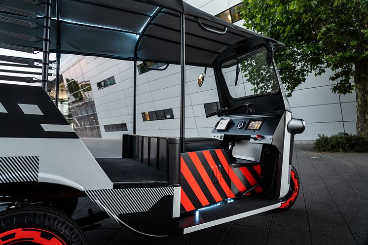 Audi rickshaw med second-life elbilsbatterier