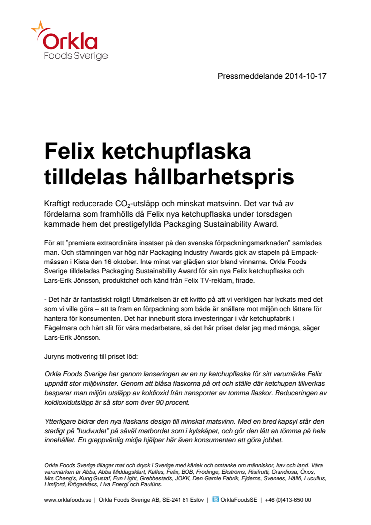 Orkla Foods Sverige storsatsar i Tollarp