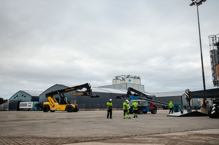 First container delivery port of Arendal 23.10.23