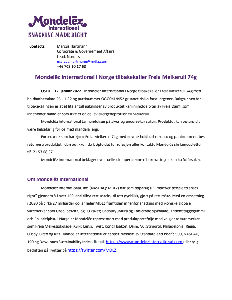 MDLZ_Press Release_Melkerull recall jan 2022.pdf