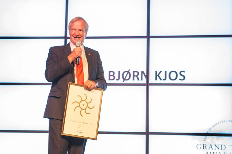 Björn Kjos korad till årets företagsledare vid Grand Travel Awards i Oslo.   