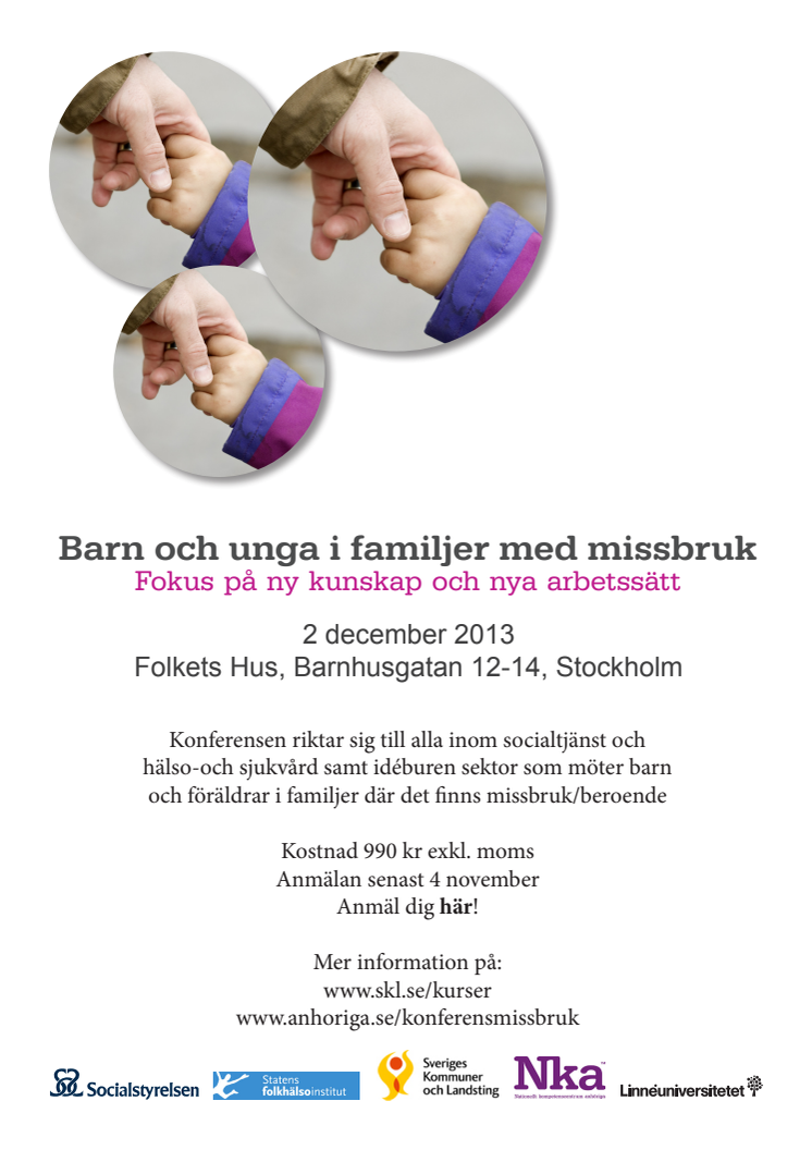 Konferens - Barn och unga i familjer med missbruk