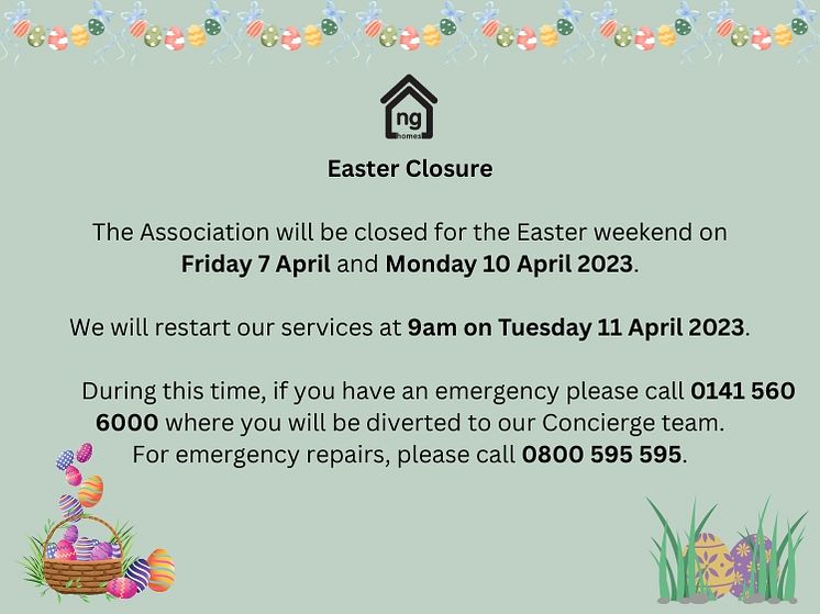 Easter hours 2023