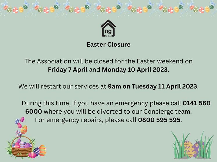 Easter hours 2023