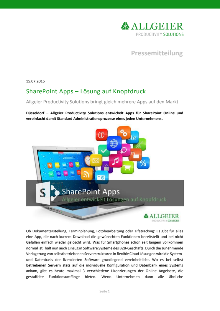 SharePoint Apps – Lösung auf Knopfdruck