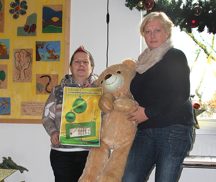 Sammeln für Bärenherz: Christine Jentzsch motiviert Personen, Vereine und Firmen zu spenden 