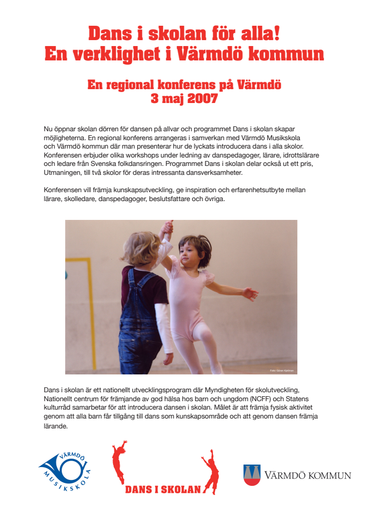 DANS I SKOLAN FÖR ALLA! En verklighet i Värmdö kommun