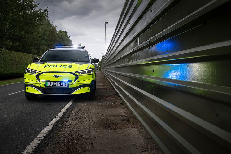 Ford Mustang Mach-E politibilkonsept Ford Mustang Mach-E police car at Safeguard SVP 2021