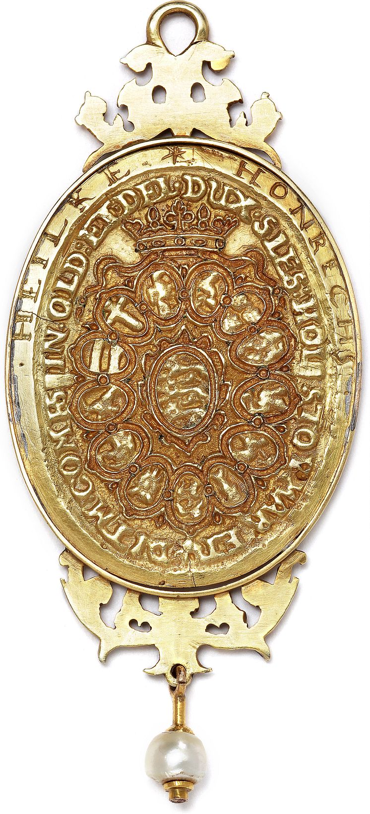 Kontrafejmedaille u. år (før 1625), guld og emalje, Jakob van Doordt / Nikolai Schwabe, cf. G 36,  JS 230