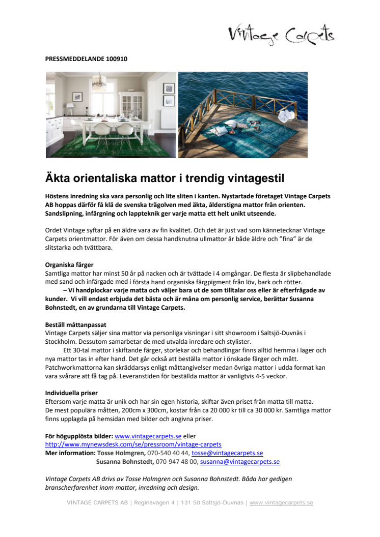 Äkta orientaliska mattor i trendig vintagestil