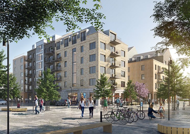 Liljewalls förslag på bostäder i GoCo Health Innovation City för Balder.