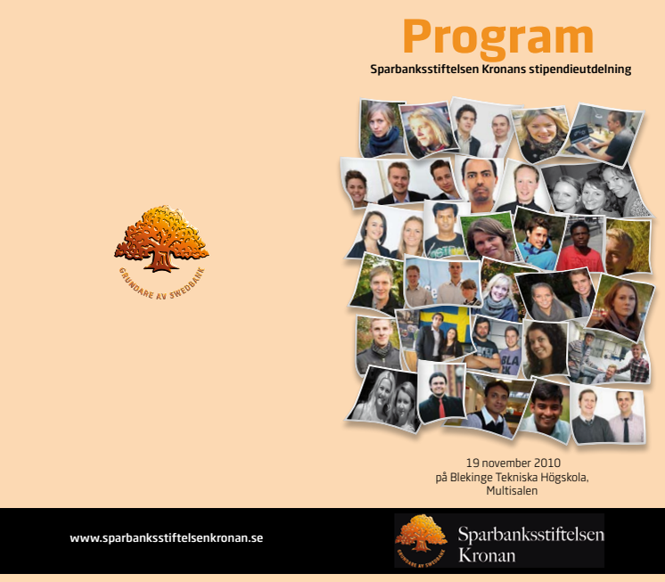 Program för stipendieutdelning på BTH 19 november