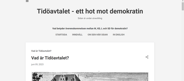 Skärdump Tidöavtalet Startsida