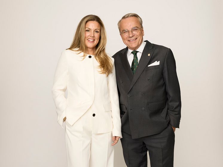 Cecilia Gave, koncernchef och vd för Stockholms Auktionsverk, och Knut Knutson, huvudägare för Uppsala Auktionskammare.