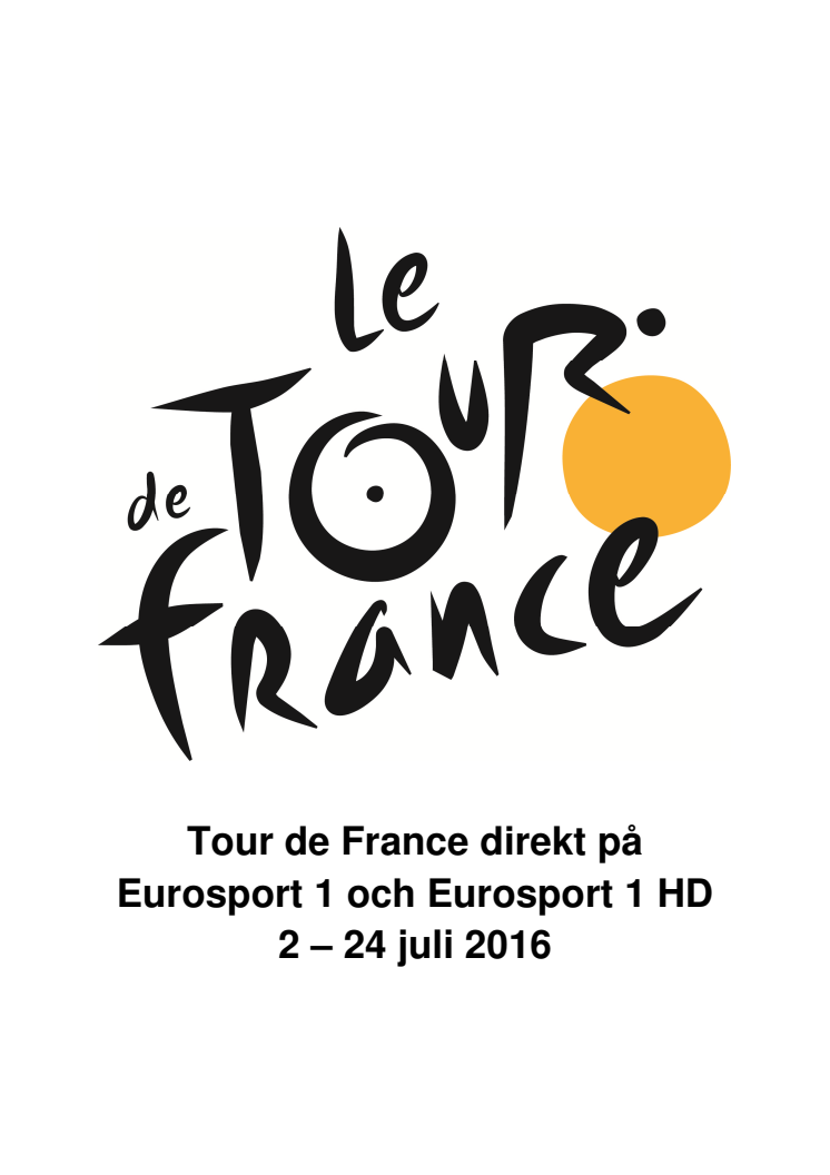 Tour de France 2016 på Eurosport 1