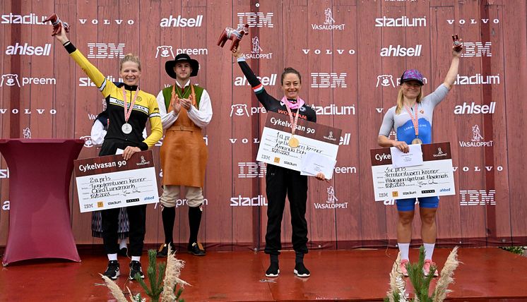 Cykelvasan 90 2023 Prize Ceremony podium women