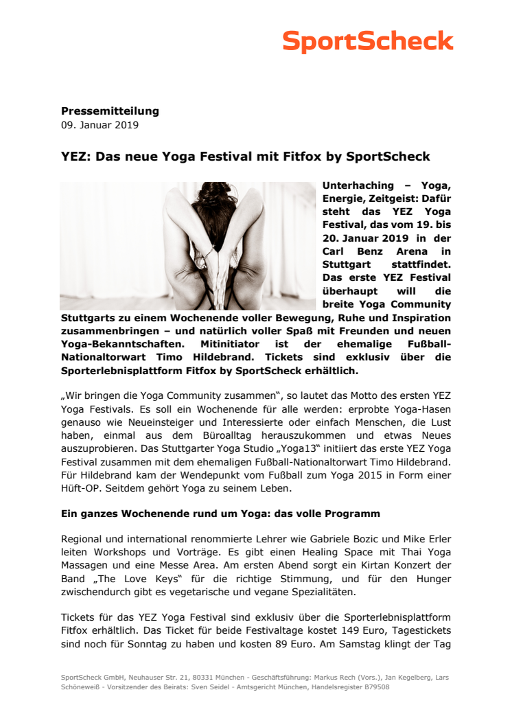 YEZ - Das neue Yoga Festival mit Fitfox by SportScheck