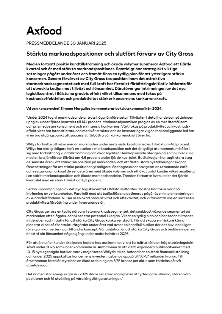 Stärkta marknadspositioner och slutfört förvärv av City Gross 1.pdf