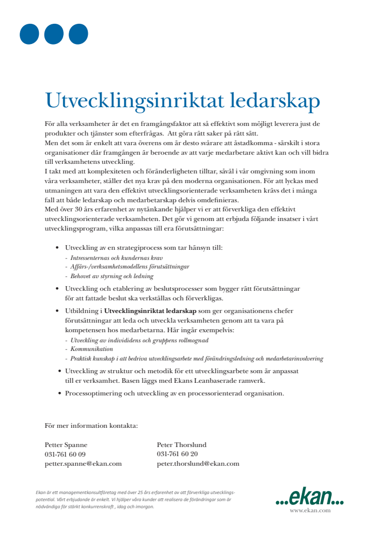 Utvecklingsinriktat ledarskap 