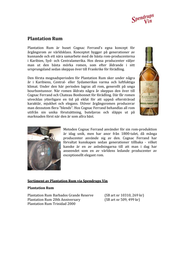 Plantation Rum