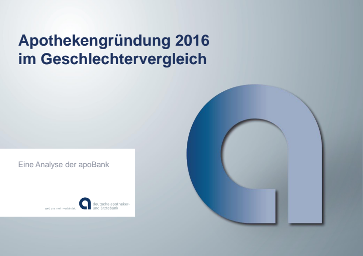 Grafiken: Apothekengründung 2016 im Geschlechtervergleich