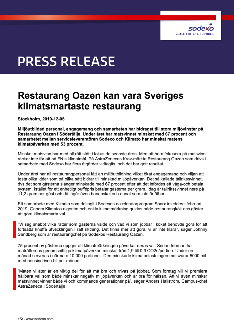 Restaurang Oazen kan vara Sveriges klimatsmartaste restaurang