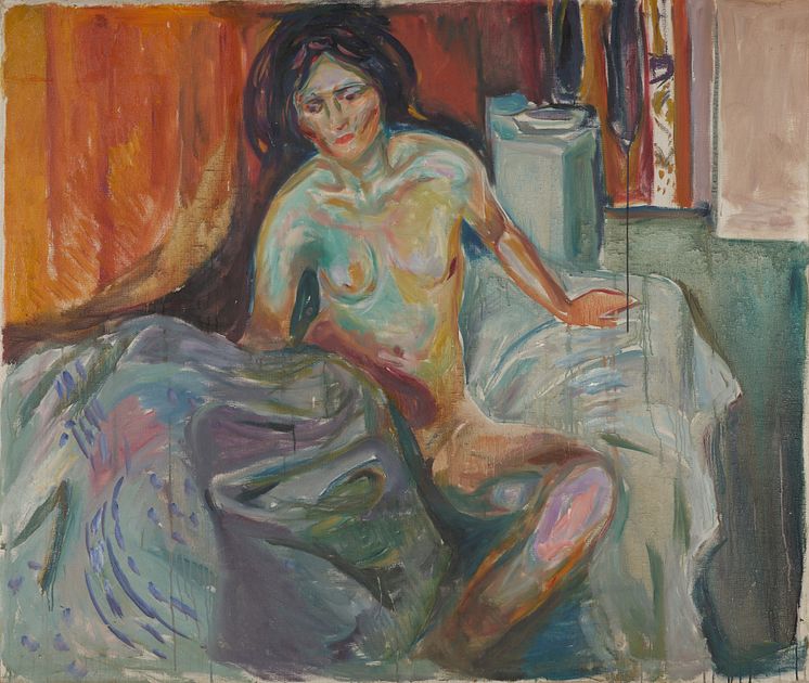 Edvard Munch: Sittende akt: Morgen/ Sitting Nude: Morning (1922–1925)