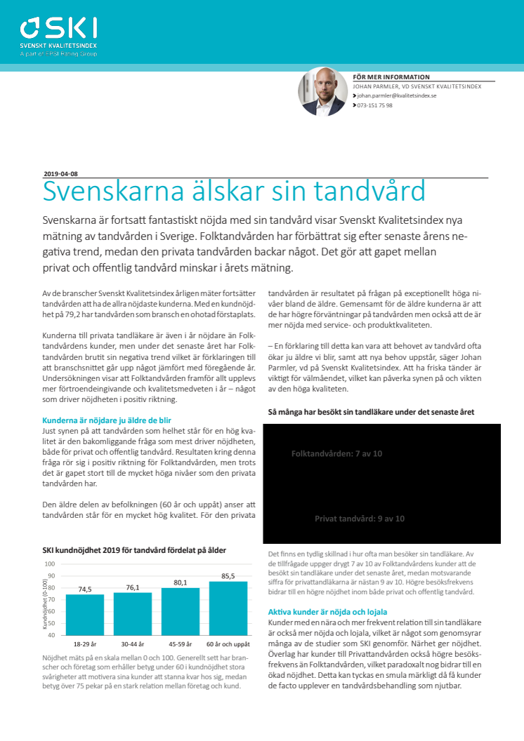 Svenskarna älskar sin tandvård